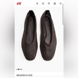H&M Braided Woven Ballet Flats - Dark Brown